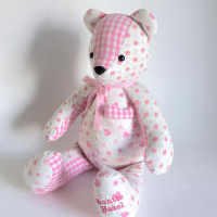 Memory Bear Keepsake - pair of stripey shirt bears