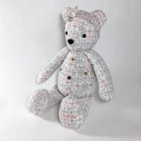 Memory Bear Keepsake - mixed fabric bear