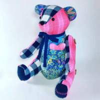 Memory Bear Keepsake - bear wearing tie