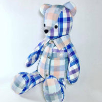 Memory Bear Keepsake - blue flannel bear